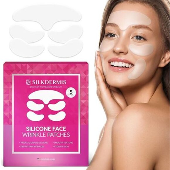 5pcs, SILKDERMIS Silicone Face Patches and Reusable Eye Patches 5pcs - Picture 1 of 4